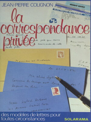 cover image of La correspondance privée